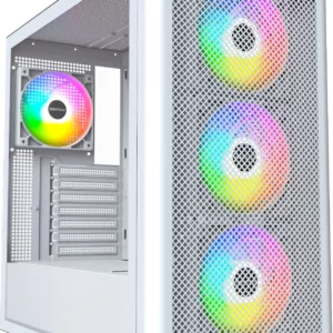 Корпус Montech XR Wood белый без БП ATX 3x120mm 2xUSB3.0 audio bott PSU