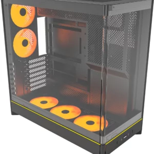 Корпус Montech HS02 PRO черный без БП ATX 4x140mm 2xUSB3.0 audio bott PSU