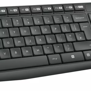 Клавиатура + мышь Logitech MK235 клав:серый мышь:серый/черный USB беспроводная Multimedia (920-007949)