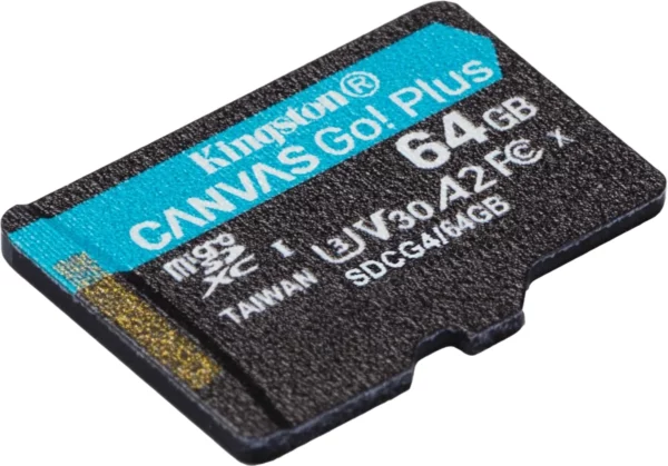 Флеш карта microSDXC 64GB Kingston SDCG4/64GBSP Canvas Go! Plus V30 A2 w/o adapter