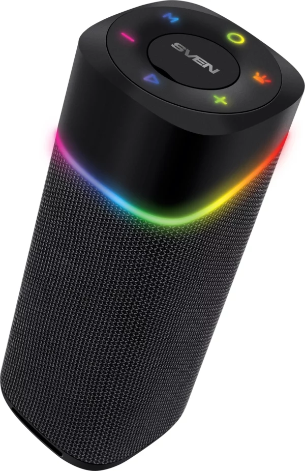 Колонка порт. Sven АС PS-155 черный 10W 1.0 BT/3.5Jack 1800mAh (SV-022334)