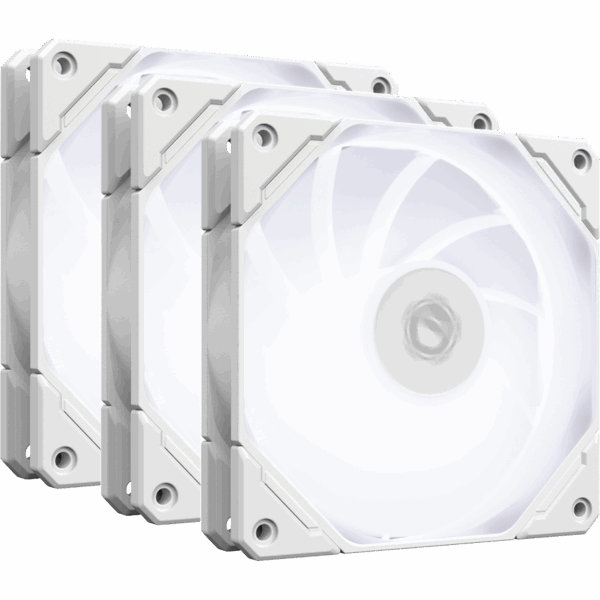 Кулер для корпуса / ID-COOLING TF-12025-PRO SW TRIO / Кулер для корпуса/ Case Cooler ID-COOLING TF-12025-PRO SW TRIO (120x120x25mm, 4-pin PWM, 70CFM, 28.9dBA, 1500RPM, White, 3pcs)