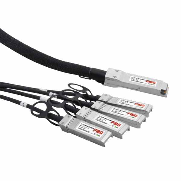 Кабель / ООО "ФИБО-ТЕЛЕКОМ" FT-Q40-4S10-DAC1m / Кабель/ FIBO FT-Q40-4S10-DAC1m QSFP+ to 4SFP+ DAC модуль, медный кабель Belden, 1 метр
