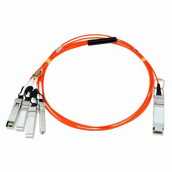 Кабель / ООО "ФИБО-ТЕЛЕКОМ" FT-Q40-4S10-AOC1m / Кабель/ FIBO FT-Q40-4S10-AOC1m QSFP+ to 4SFP+ AOC модуль, оптический кабель, 1 метр