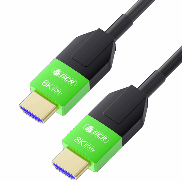 Кабель / GreenConnect GCR-55677 / GCR PRO Кабель 35.0m оптический HDMI 2.1 8K 60Hz, 4K 144Hz, высокоскоростной 48.0 Гбит/с, черный, деревянная катушка, GCR-55677