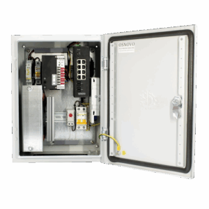 Коммутатор / OSNOVO OS-34TB1(SW-80802-IM) / Коммутатор/ Уличный Web-управляемый коммутатор с термостабилизацией и резервным питанием на базе уличной станции OSNOVO OS-34TB1.Порты 2 x GE (10/100/1000BASE-T) с PoE (до 90W) + 6 x GE (10/100/1000BASE-T) с PoE (до 30W)+ 2 x GE SFP (1000Base-X).Суммарная мощность PoE до 240W. Режим антизависания PoE устройств. Металлический шкаф (ШxВxГ) 300х400х210мм, питание AC195-265V. АКБ 48В(2,2Ач)), оптический кросс, исполнение IP66.