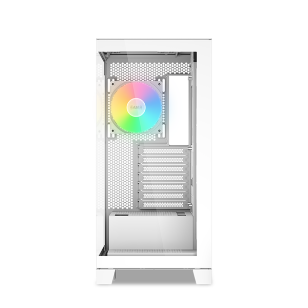 Корпус ПК без блока питания / SAMA V50 White V50-WHADA4X1-GL / Корпус ПК без блока питания/ Case SAMA V50 White, Midi-Tower, TG, 4x120mm ARGB, 2xUSB 3.0 + 1xUSB 3.1 Type-C, ATX, mATX, mITX White