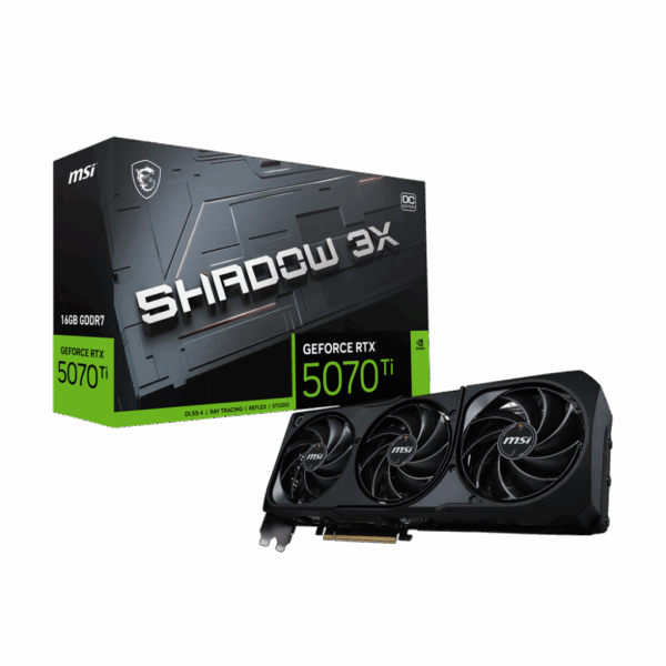 Видеокарта / MSI GeForce RTX 5070 Ti 16G SHADOW 3X OC / GeForce RTX 5070 Ti 16G SHADOW 3X OC