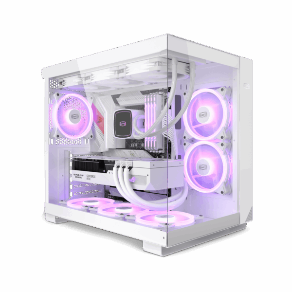 Корпус без блока питания / PcCooler C3T500 ARGB WH / Корпус без блока питания/ Case PCCooler C3T500 ARGB WH, Midi-Tower, TG, 6x120mm ARGB, 1xUSB-C 3.1 + 2xUSB-A 3.0, ATX, mATX, mITX White