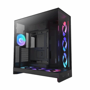 Корпус без блока питания / NZXT H9 Flow RGB+ CM-H92FB-P1 / Корпус без блока питания/ Case NZXT H9 Flow RGB+ (2025), Midi-Tower, TG, 6x140mm RGB + 1x120mm RGB, 2xUSB-A 3.2 + 1xUSB-C 3.2, E-ATX, ATX, mATX, mITX Black