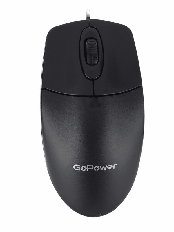 Мышь / Мышь проводная GoPower GPM01 (00-00030984) / Мышь/ Мышь проводная GoPower GPM01 классическая USB черный (1/100)