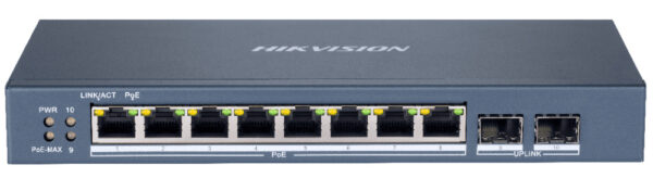 Коммутатор Hikvision DS-3E1510P-EI 8x1Гбит/с 2SFP 8PoE+ 110W управляемый