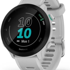 Смарт-часы Garmin Forerunner 55 42мм 1.04" LCD корп.белый рем.белый разм.брасл.:127-220мм (010-02562-11)