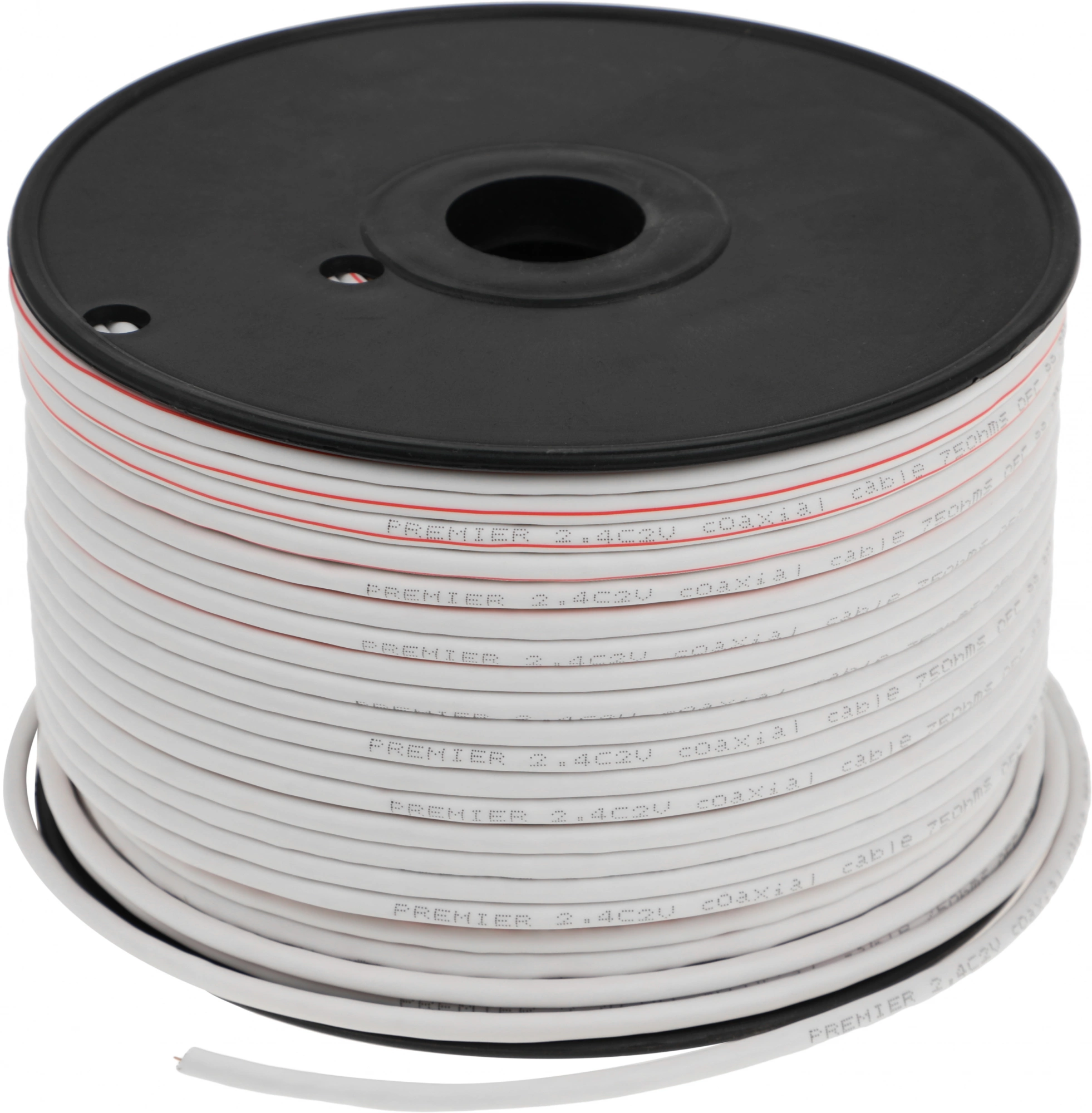 Кабель Premier 2.4C2V BC WT 100м. белый (21-001 100)