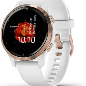 Смарт-часы Garmin Venu 2S AMOLED корп.розовое золото рем.белый разм.брасл.:110-175мм (010-02429-13)