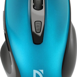 Мышь Defender Prime MB-053 бирюзовый/черный оптическая 1600dpi silent беспров. USB для ноутбука 5but (52054)