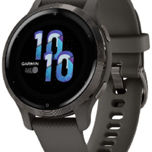Смарт-часы Garmin Venu 2S 27.9мм 1.2" AMOLED корп.черный рем.графитовый разм.брасл.:110-175мм (010-02429-10)