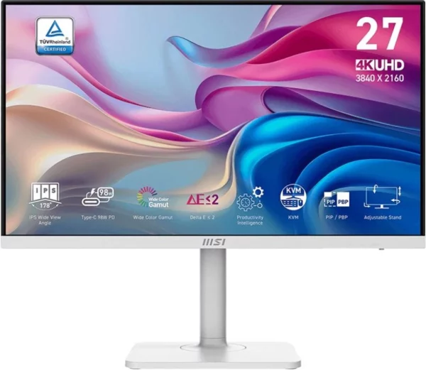 Монитор MSI 27" MD272UPHW белый IPS LED 16:9 HDMI M/M матовая 300cd 178гр/178гр 3840x2160 60Hz DP 4K USB 5.9кг