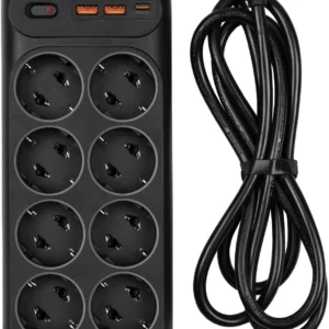 Сетевой фильтр Powercom SP-10 USB2A1СB 3,0м 3.0м (10 розеток) черный (коробка)