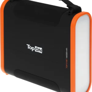 Электростанция портативная TopON TOP-X150 148000mAh 5A QC3.0/PD3.0 4xUSB солн.бат. черный/оранжевый (103764)