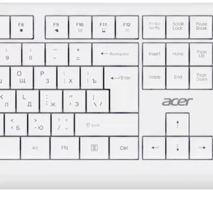 Клавиатура + мышь Acer OCC401 клав:белый мышь:белый USB беспроводная (ZL.ACCCC.017)