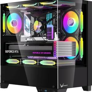 Корпус Formula Crystal Z1M Plus FR черный без БП mATX 5x120mm 2xUSB3.0 1xUSB3.1 audio bott PSU