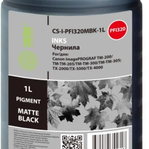 Чернила Cactus CS-I-PFI320MBK-1L PFI-320/120 черный матовый1000мл для imagePROGRAF TM-200/TM-205/TM-300/TM-305;TX-2000/TX-3000/TX-4000