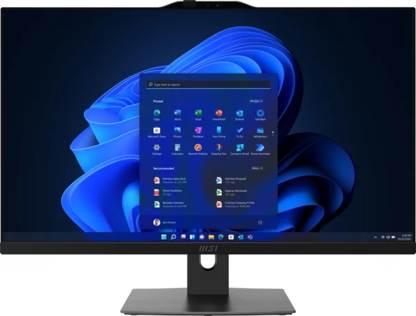 Моноблок MSI Modern AM272P 12M-1246RU 27" Full HD i5 1235U (1.3) 16Gb SSD500Gb Iris Xe Windows 11 Pro GbitEth WiFi BT 120W клавиатура мышь Cam черный 1920x1080