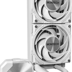 Система водяного охлаждения Montech HyperFlow Silent 240 Soc-AM5/AM4/1200/1700/1851 белый 4-pin 24.8dB Al 310W Ret (HS240WH)