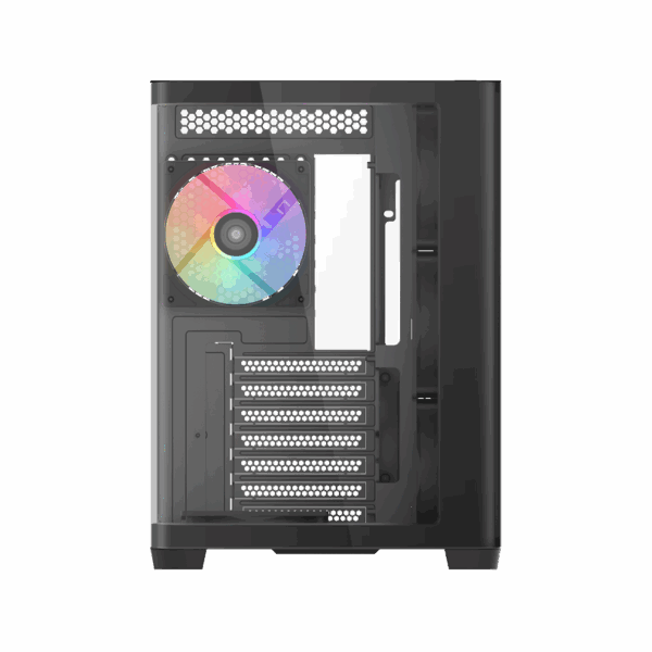 Корпус ПК без блока питания / SAMA V60 Black V60-BKADA7X1-GL / Корпус ПК без блока питания/ Case SAMA V60 Black, Midi-Tower, TG, 7x120mm ARGB, 2xUSB 3.0 + 1xUSB 3.1 Type-C, ATX, mATX, mITX Black