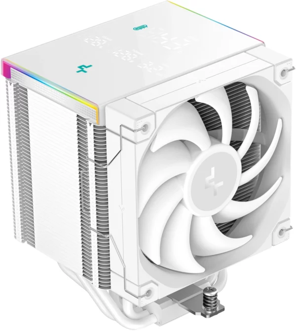 Устройство охлаждения(кулер) Deepcool AK500 Digital Pro ARGB Soc-AM5/AM4/1200/1700/1851 белый 4-pin 25dB Al+Cu LCD 240W 1346gr Ret (R-AK500-WHAPMN-G)
