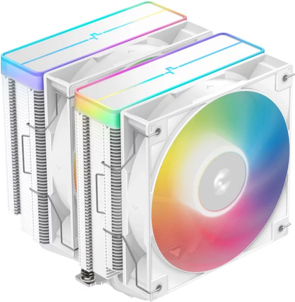 Устройство охлаждения(кулер) Deepcool AG620 Wh V2 ARGB Soc-AM5/AM4/1200/1700/1851 белый 4-pin 15-29dB Al+Cu 260W 1330gr Ret (R-AG620-WHAMMN-GJD)