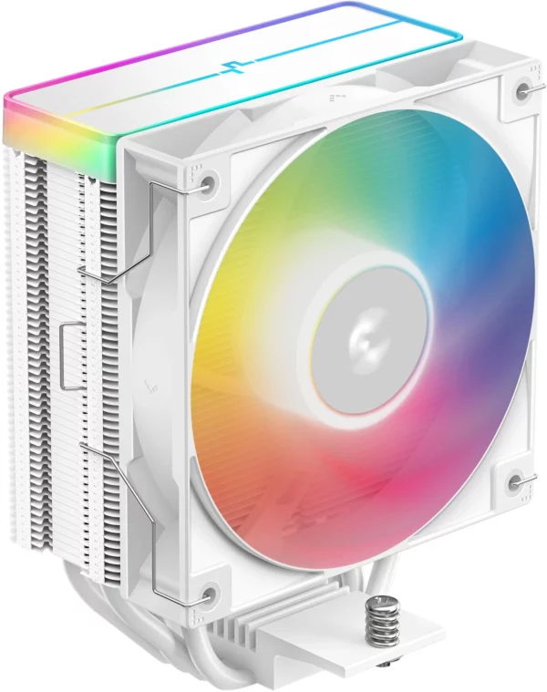 Устройство охлаждения(кулер) Deepcool AG400 Wh V2 ARGB Soc-AM5/AM4/1200/1700/1851 белый 4-pin 31.6dB Al+Cu 220W 643gr Ret (R-AG400-WHAMMN-GJD)