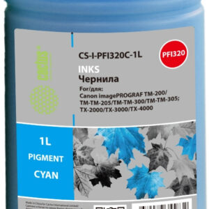Чернила Cactus CS-I-PFI320C-1L PFI-320/120 голубой1000мл для Canon imagePROGRAF TM-200/TM-205/TM-300/TM-30