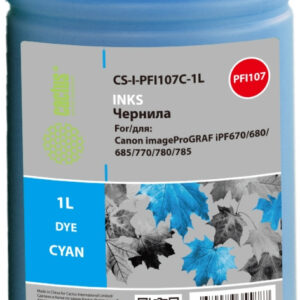 Чернила Cactus CS-I-PFI107C-1L PFI-107 голубой1000мл для Canon imageProGRAF iPF670/680/685/770/780/785