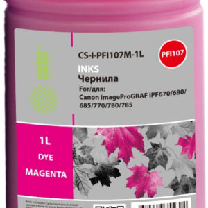 Чернила Cactus CS-I-PFI107M-1L PFI-107 пурпурный1000мл для Canon imageProGRAF iPF670/680/685/770/780/785