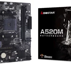 Материнская плата Biostar A520MS Soc-AM4 AMD A520 2xDDR4 mATX AC`97 8ch(7.1) GbLAN RAID+HDMI+DP