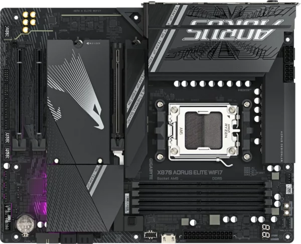 Материнская плата Gigabyte X870M A ELITE WF7 SocketAM5 AMD X870 4xDDR5 mATX AC`97 8ch(7.1) 2.5Gg RAID+HDMI