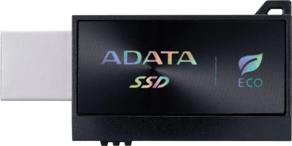 Твердотельный накопитель / ADATA SC730-1T-CACTI / Твердотельный накопитель/ ADATA External SSD SC730, 1000GB, Type-C, Type-A, USB 3.2 Gen2, R/W 600/600 MB/s, 36.8x23.8x9.7mm, Black (5 лет)
