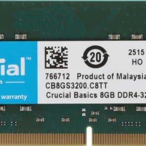 Память DDR4 8GB 3200MHz Crucial CB8GS3200 Basics RTL PC4-25600 CL22 SO-DIMM 260-pin 1.2В single rank Ret
