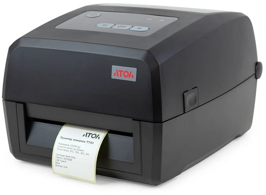 Термопринтер Атол TT43 (60106) 300dpi 106мм/с/USB/RS232/Eth для печ.накл. черный