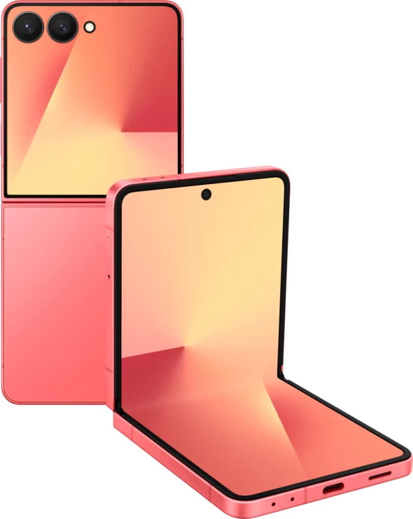 Смартфон Samsung SM-F766B Galaxy Flip7 256Gb 12Gb коралловый раскладной 3G 4G 1Sim 6.9" 1080x2520 Android 16 50Mpix 802.11 a/b/g/n/ac/ax/be NFC GPS GSM900/1800 GSM1900 Protect