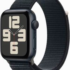 Смарт-часы Apple Watch SE 2024 A2723 44мм OLED корп.темная ночь Sport Loop рем.темная ночь разм.брасл.:130-200мм (MXEP3ZP/A)
