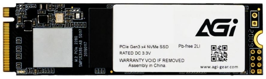 Накопитель SSD AGi PCIe 3.0 x4 512GB AGI512GIMAI298-CB AI298 M.2 2280