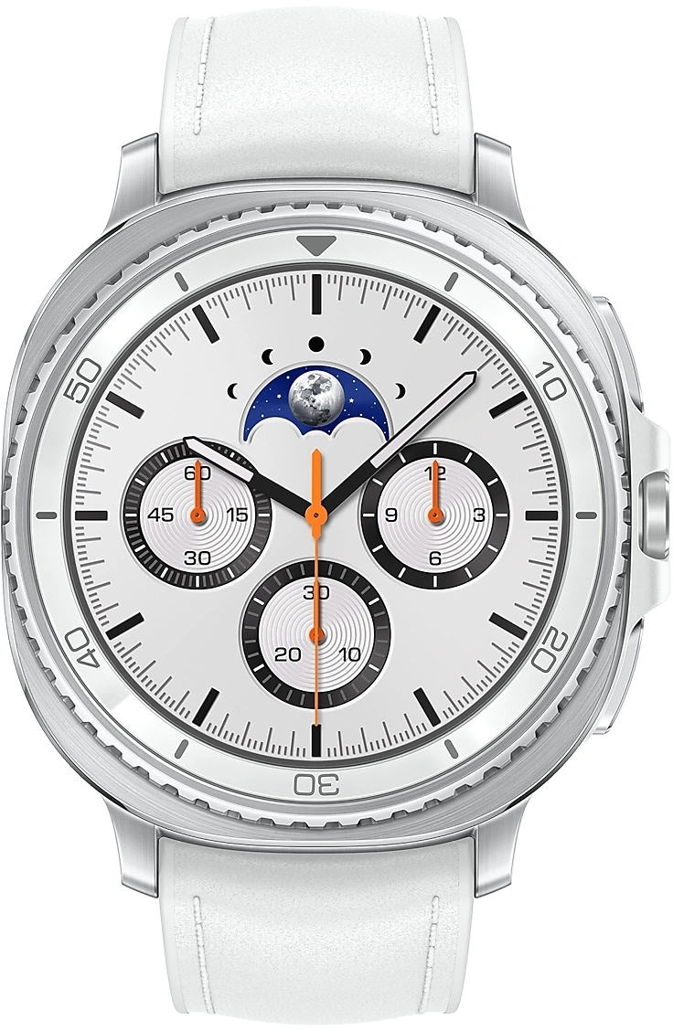 Смарт-часы Samsung Galaxy Watch 8 Classic LTE 46мм 1.34" Super AMOLED корп.серебристый рем.белый (SM-L505FZWACAU)