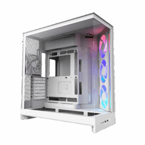 Корпус без блока питания / NZXT H9 Flow RGB CM-H92FW-R1 / Корпус без блока питания/ Case NZXT H9 Flow RGB (2025), Midi-Tower, TG, 3x140mm RGB + 1x120mm, 2xUSB-A 3.2 + 1xUSB-C 3.2, E-ATX, ATX, mATX, mITX White