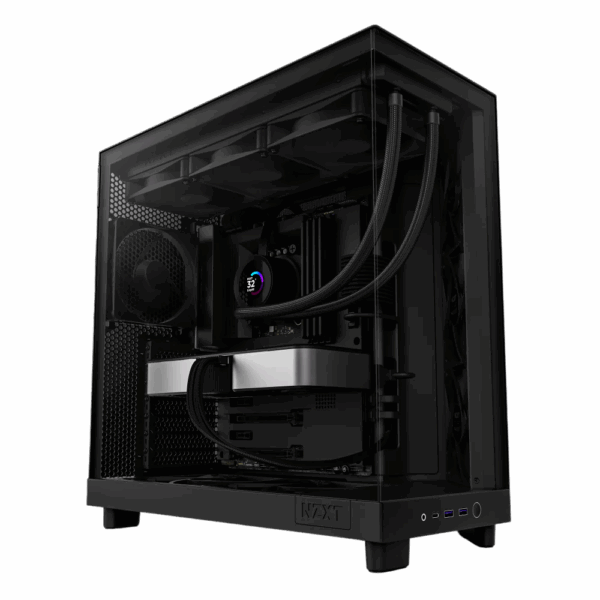 Корпус без блока питания / NZXT H6 Flow CC-H61FB-01 / Корпус без блока питания/ Case NZXT H6 Flow, Midi-Tower, TG, 3x120mm, 2xUSB-A 3.2 + 1xUSB-C 3.2, ATX, mATX, mITX Black