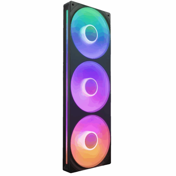 Кулер для корпуса ПК / NZXT F360 RGB Core RF-U36HF-B1 / Кулер для корпуса ПК/ Case Cooler NZXT F360 RGB Core (120x120x25mm, 4-pin PWM, RGB, 75.12CFM, 30dBA, 2400RPM, Black, Single-Frame RGB Fan Unit)