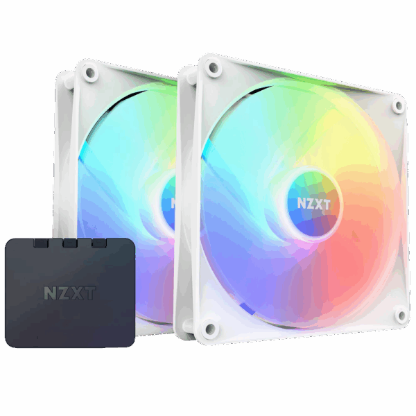 Кулер для корпуса ПК / NZXT F140 RGB Core Twin Pack RF-C14DF-W1 / Кулер для корпуса ПК/ Case Cooler NZXT F140 RGB Core Twin Pack (140x140x25mm, 4-pin PWM, RGB, 89.48CFM, 32.5dBA, 1800RPM, White, 2pcs)