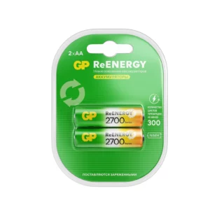Аккумулятор / GP 4891199232121 / Перезаряжаемые аккумуляторы GP ReEnergy 270AAHC AA, емкость 2650 мАч - 2 шт. в клемшеле